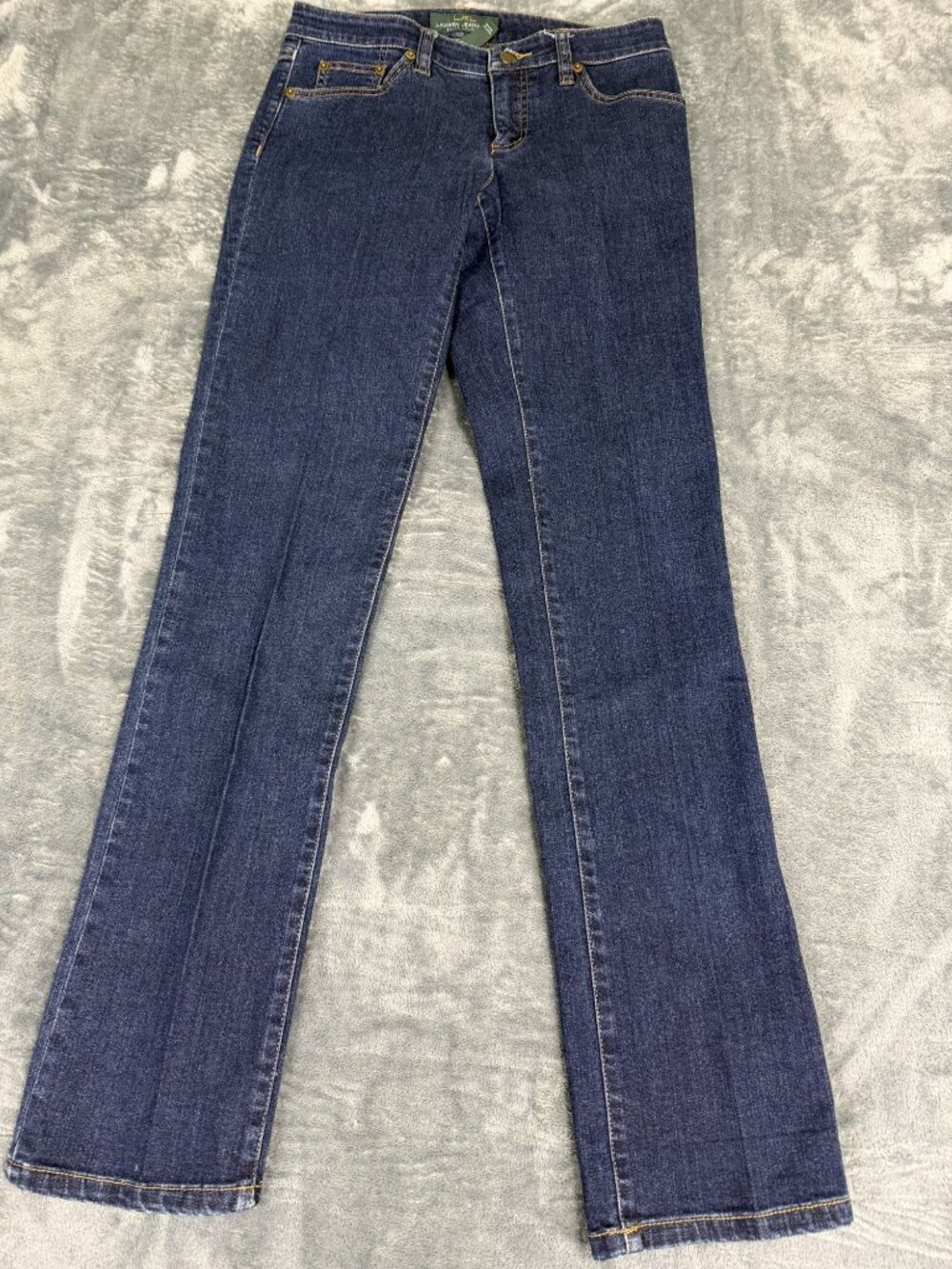 Lauren Jeans Co Ralph Lauren Womens Dark Wash Blue Straight Leg Jeans Size 2